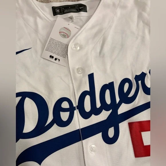 Nike Authentic Los Angeles Dodgers Freddie Freeman #5 White Jersey Men’s Sz: M - Picture 5 of 9